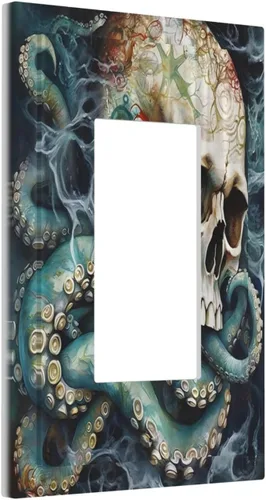 Vista 46 de Cubiertas decorativas para placa de interruptor, bandera estadounidense, receptáculo de 1 banda, placa de pared dúplex, cubierta de interruptor