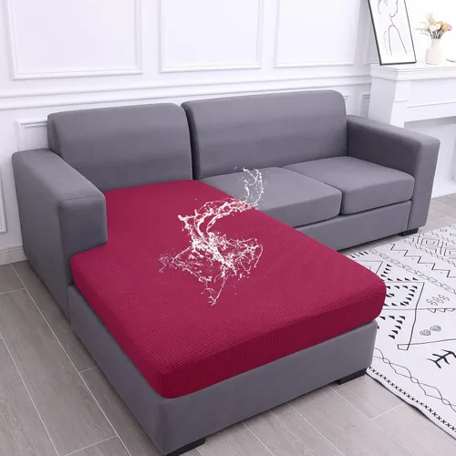 Vista 40 de Fundas impermeables para sofá seccional, fundas de cojín antideslizantes para sofá Ajuste seccional en forma de L, tela jacquard elástica, parte