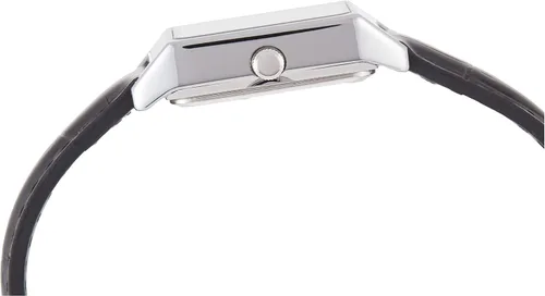 Vista 3 de Casio LTP-V007L-1B - Reloj de vestir rectangular de cuero para mujer esfera negra romana Movimiento de cuarzo