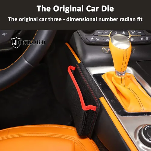 Vista 3 de Oxford - Caja de almacenamiento para consola central de tela para Chevrolet Corvette C7 2014-2019 Co-Pilot - Organizador colgante para consola