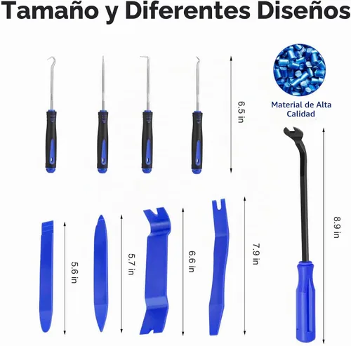 Vista 2 de GLK Juego de herramientas de extracción de molduras para automóviles, kit de herramientas de palanca, herramienta de extracción de panel de puerta