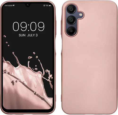 Vista 237 de kwmobile Funda compatible con Samsung Galaxy A12 - Funda protectora de silicona TPU suave y delgada - Azul Báltico