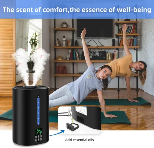 Vista 9 de Coolfiqu Humidificadores de 6L para dormitorio, habitación grande, hogar, humidificador fresco y cálido para bebés y plantas, humidificadores