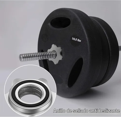 Vista 6 de Lamoutor 2 piezas de collar de tuerca hexagonal antideslizante con tornillo para mancuernas de barra para levantamiento de pesas