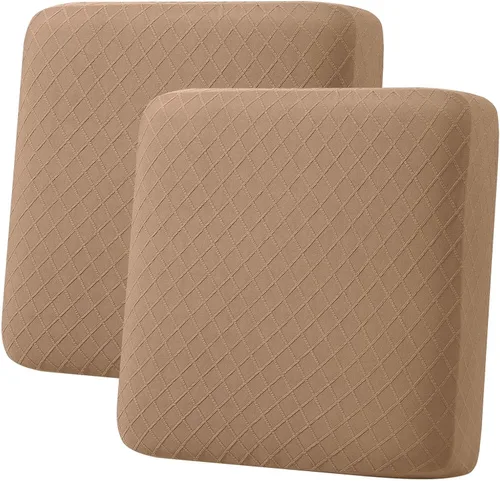 Vista 43 de hyha Fundas de cojín para sofá al aire libre, fundas lavables para sofá seccional, jaspe de diamante, funda elástica para cojín de asiento de sofá