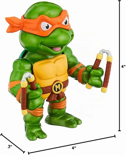 Vista 8 de Teenage Mutant Ninja Turtles Michelangelo Figuras fundidas a presión de 4 pulgadas
