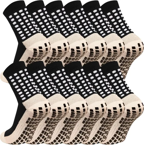 Vista 13 de Calcetines de fútbol con agarre para hombre, calcetines atléticos antideslizantes, calcetines de fútbol americano y baloncesto antideslizantes