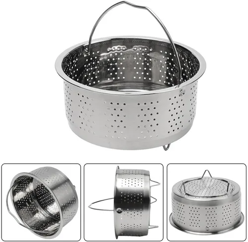 Vista 4 de Stainless Steel Steamer Basket for Vegetables, Eggs, and Dumplings