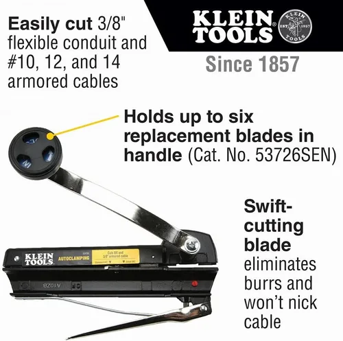 Vista 4 de Klein Tools Cortador de cables blindado + sierra Jab plegable