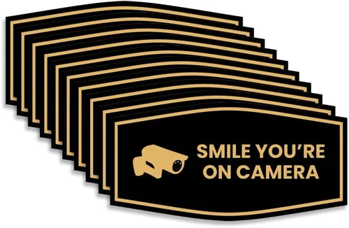 Vista 40 de Fancy Smile You're On Camera Letrero (negro) - Mediano (1 unidad)