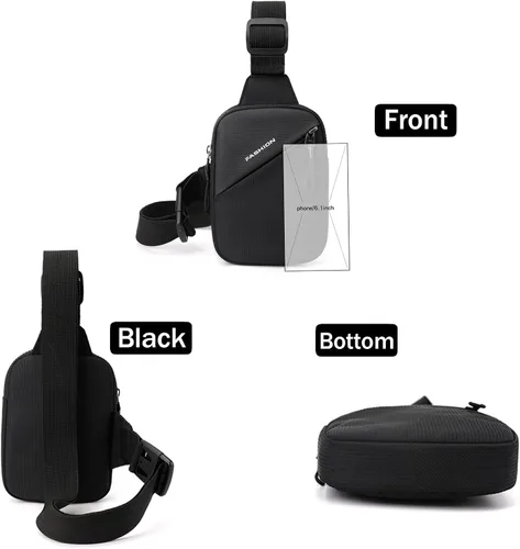 Vista 7 de Tealots Mini bolso bandolera para mujeres y hombres, bolsos cruzados pequeños, bolso ligero para teléfono, mochilas casuales