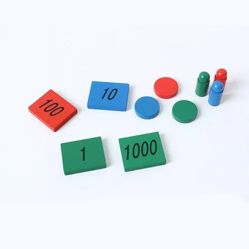 Vista 6 de New Sky Enterprises Professional Montessori Stamp Game Material Kids Counting Learning and Math Aids Juguete de madera