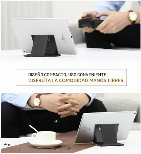 Vista 7 de MoKo - Soporte plegable para teléfono celular, soporte para escritorio, tablet de 6 a 12.9 pulgadas Fits iPad Pro 12.9", iPad Air, Galaxy Tab &