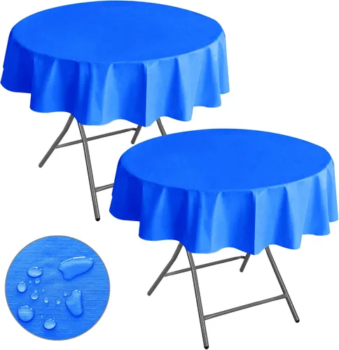Vista 26 de Nasitos Paquete de 2 Manteles de Vinilo Cuadrado 54x54 Pulgadas - Beige, Manteles de Mesa de Cartón Impermeables y Resistente al Aceite, Manteles