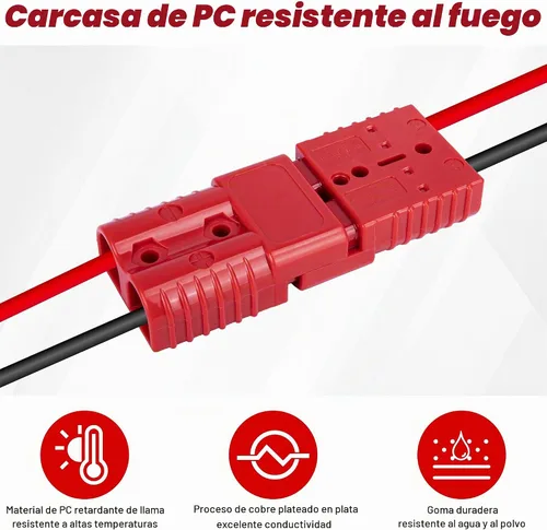 Vista 7 de BFXM Anderson - Conector de 2 piezas, baterías de 175 amperios y 12 V, kit de enchufe de conexión/desconexión rápida, conectores para cables de 1/0