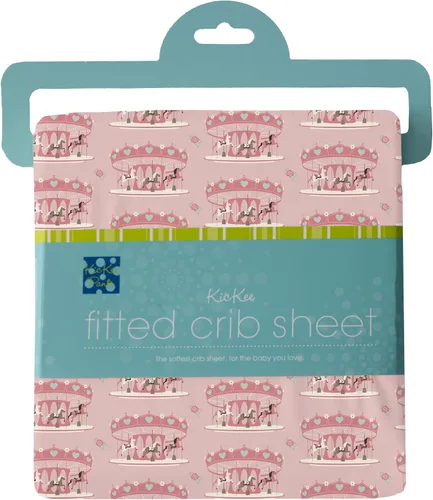 Vista 4 de KicKee - Sábana bajera ajustable para cuna de bebé, impresiones adorables para colchón de cuna, hecha de viscosa de bambú para ropa de cama de bebé