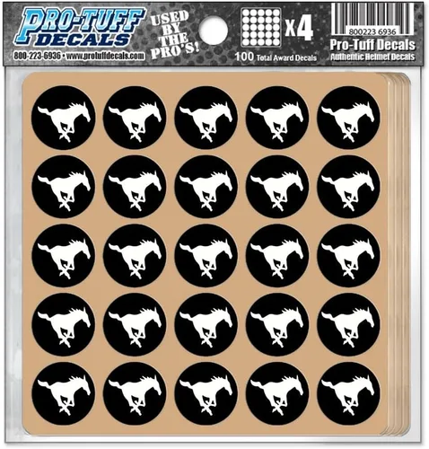 Vista 12 de Mustang - Calcomanías de vinilo grueso de 1-1/8 pulgadas de diámetro (100 calcomanías), caballo, ponis, sementales, sementales, broncos, flequillo