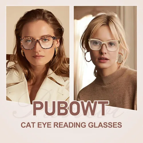 Vista 2 de Gafas de lectura de gran tamaño para mujer, ojo de gato, luz azul, lector de computadora, elegante, irrompible, moda grande, PT2001A