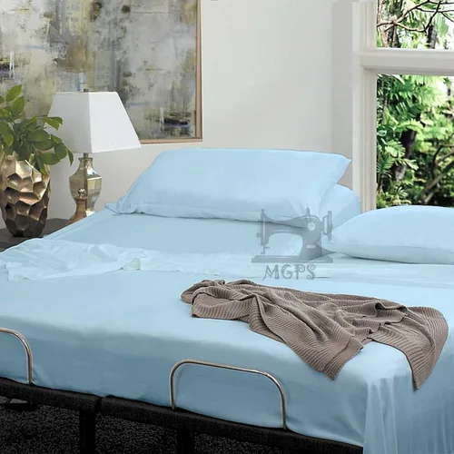 Vista 16 de Juego de sábanas de algodón egipcio de 1000 hilos para cama ajustable, media cabeza dividida, juego de 4 piezas de bolsillo profundo de hasta 12