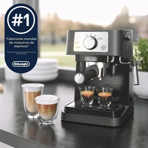 Vista 6 de De'Longhi Stilosa - Máquina compacta de café expreso, espumador de leche