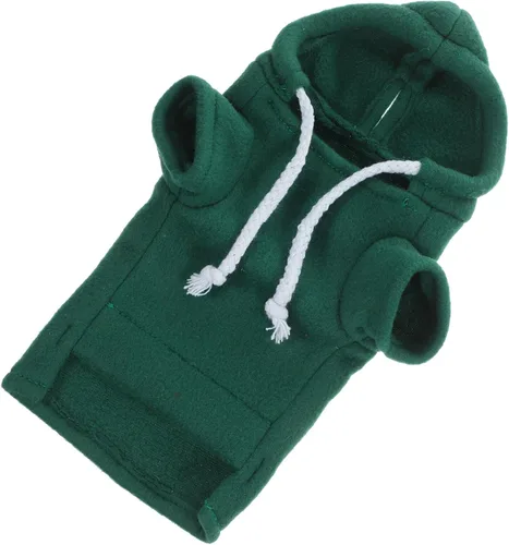 Vista 10 de Ipetboom Sudadera con capucha de animales pequeños - Ropa de conejillo de indias de forro polar, 9.8x4.3 in, verde S