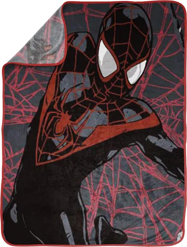 Vista 2 de Jay Franco Marvel Miles Morales - Manta infantil de 2 piezas, incluye manta, edredón