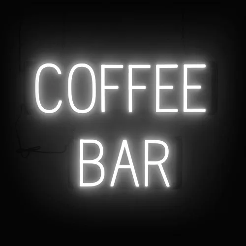 Vista 20 de SpellBrite Letrero de té Aspecto de letrero de té neón, luz LED azul, 13.1 x 6.3 pulgadas Ultra-Bright Click-Together Signage for Cafes, with