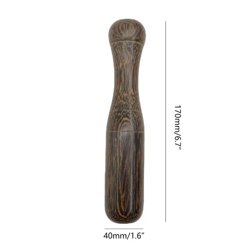 Vista 2 de 1 paquete de madera para moler especias de ajo, hierbas y especias de madera, herramientas de cóctel para el hogar, cocina, bar