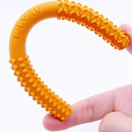 Vista 4 de Tubos masticables huecos para niños autistas (paquete de 2), collares para masticar para niños sensoriales, dentición, estimulación motora oral