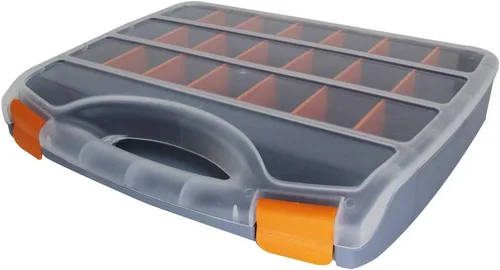 Vista 18 de Utoolmart Caja de herramientas, organizador de herramientas, caja de plástico con bandeja y organizadores, incluye cajas de piezas extraíbles
