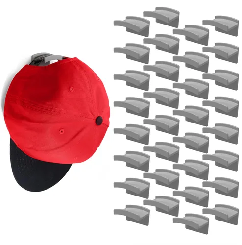 Vista 11 de Modern JP Ganchos adhesivos para sombreros de pared (paquete de 8) – Diseño minimalista para sombreros, sin taladrar, ganchos de sujeción fuerte
