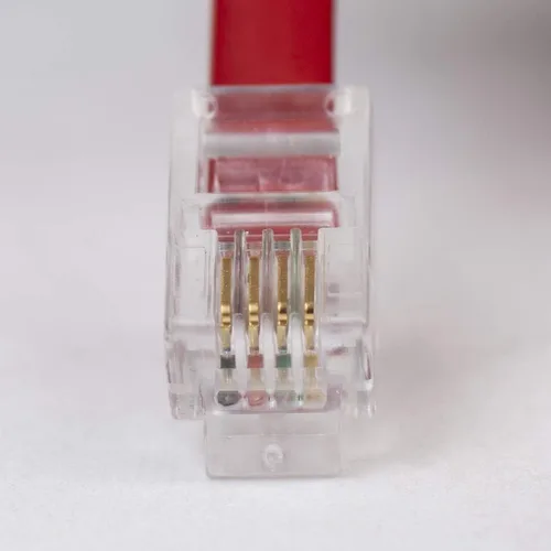 Vista 5 de Cablesys GCHA444012-FCR / Cable de teléfono rojo de 12 pies