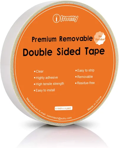 Vista 7 de i frmmy Cinta adhesiva transparente extraíble de doble cara, sin residuos, 0.7 pulgadas x 13 yardas (3 rollos)