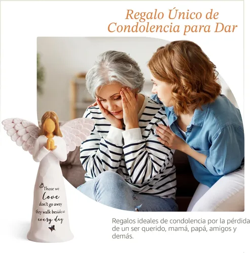 Vista 4 de Regalos de Simpatía para Pérdida de un Ser Querido, Figurina de Ángel Memorial de 15 cm Hecha a Mano, Regalos Conmemorativos para Pérdida de Mamá