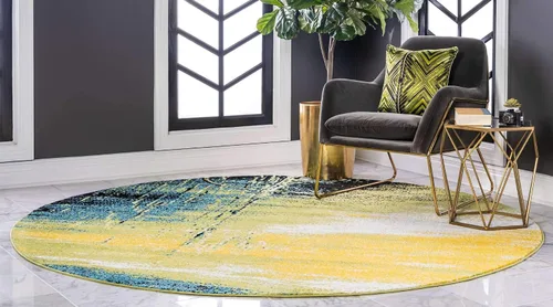 Vista 3 de Unique Loom colección Lyon - Alfombra abstracta y moderna