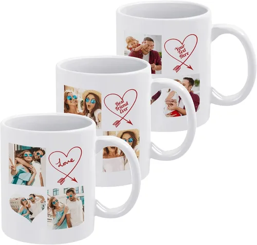 Vista 20 de Taza de café personalizada con diseño de taza de café personalizada con texto fotográfico y logotipo, regalos personalizados de Navidad para hombres