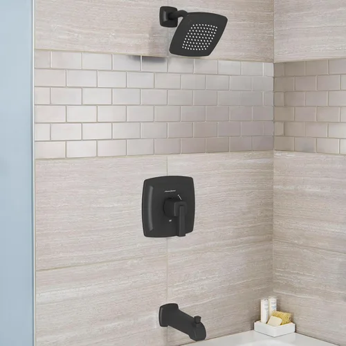 Vista 3 de American Standard TU353508.013 Townsend - Grifo de bañera con cabezal de ducha y cartucho para ahorrar agua, níquel pulido PVD