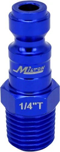 Vista 9 de Milton Kit acoplador y enchufe - (T-Estilo, Azul) - 1/4" NPT, (14-Piezas) - S-314TKIT