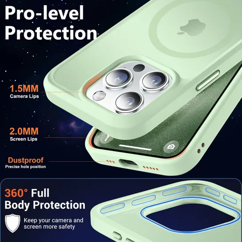 Vista 318 de MOCCA - Funda magnética resistente para iPhone XR de 6.1 pulgadas, compatible con MagSafe, funda con protección contra caídas de grado militar