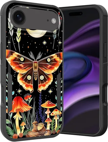 Vista 77 de Funda para iPhone Air, doble capa híbrida resistente resistente a prueba de golpes de policarbonato duro + funda protectora de silicona suave