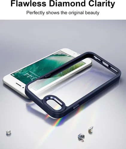 Vista 198 de HOOMIL Funda para iPhone 7 Plus/iPhone 8 Plus de 5.5 Pulgadas, sin amarillamiento, protección contra caídas, cubierta trasera dura transparente