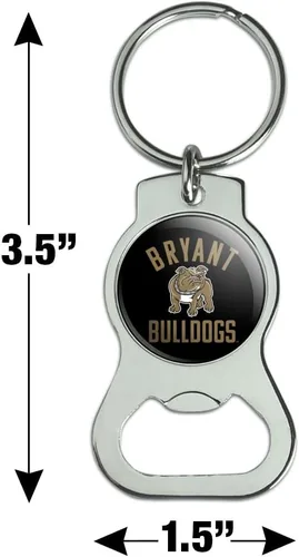 Vista 3 de Graphics and More Bryant University Official Logo Keychain with Bottle Cap Opener