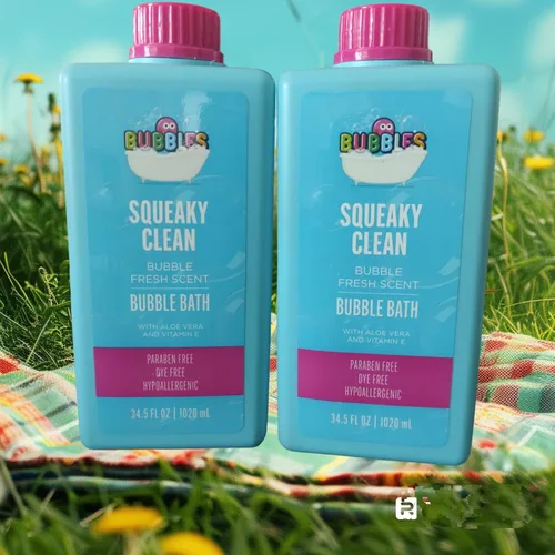 Vista 2 de Jabón corporal y champú para bebés y niños, baño de burbujas para niños pequeños, jabón para piel sensible, hipoalergénico con aloe vera y vitamina