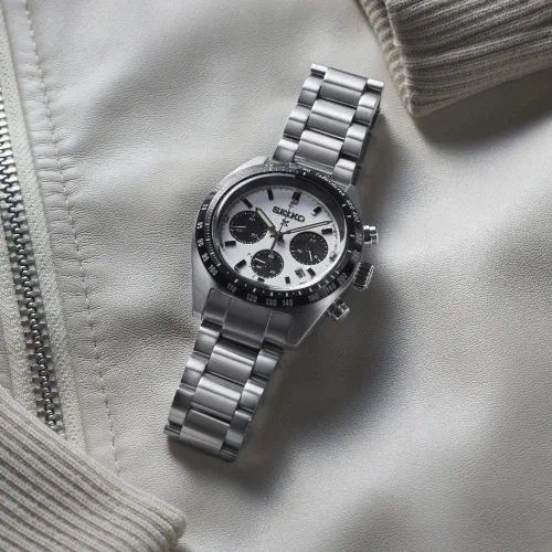 Vista 6 de Seiko Prospex Speedtimer Solar Cronógrafo deportivo con esfera blanca SSC813P1