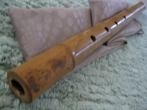 Vista 9 de 1.8 Shakuhachi pentatónico sin extremo de raíz 5 agujeros - Instrumento Zen tradicional