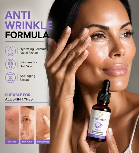 Vista 5 de TTFM - Suero facial de retinol de 1.0 fl oz, 1.0 onzas líquidas, suero de retinol + astaxantina, suero facial de fórmula hidratante, cuidado