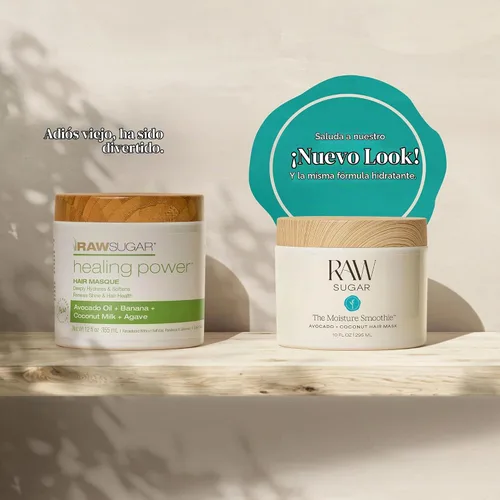 Vista 10 de Raw Sugar The Moisture Smoothie Bundle - Champú, acondicionador y mascarilla capilar, cuidado del cabello para cabello seco dañado, formulado sin