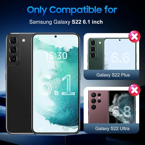 Vista 2 de UniqueMe Paquete de 2+2 protectores de pantalla de privacidad para Samsung Negro
