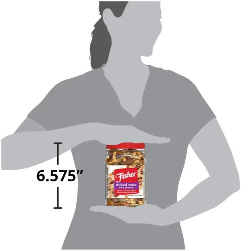 Vista 7 de FISHER Snack Mezcla de nueces con maní, almendras de 24 onzas, anacardos, filberts, nueces, nueces de Brasil