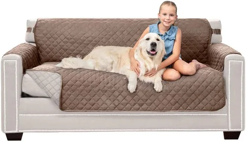 Vista 85 de Sofa Shield - Funda para sofá Loveseat con correa patentada, protector de cojín, funda reversible diseñada en EE. UU. resistente a manchas
